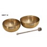 ACAMA KSET15 - FINE TUNED SINGING BOWL SET FOR SOUND MASSAGE  incl. 1 FELTSTICKS