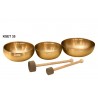 ACAMA KSET 35 - FINE TUNED SINGING BOWL SET FOR SOUND MASSAGE  incl. 2 FELTSTICKS