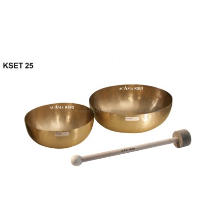 ACAMA KSET25 - ACAMA KSET25 - FINE TUNED SINGING BOWL SET FOR SOUND MASSAGE incl. FELTSTICK