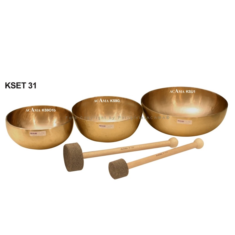 ACAMA KSET31- FINE TUNED SINGING BOWL SET FOR SOUND MASSAGE