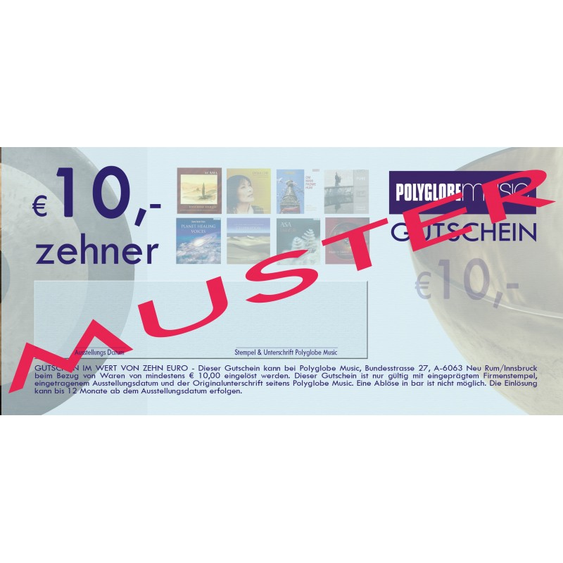 10€ POLYGOBE GESCHENKS-GUTSCHEIN 10€ POLYGOBE GESCHENKS-GUTSCHEIN